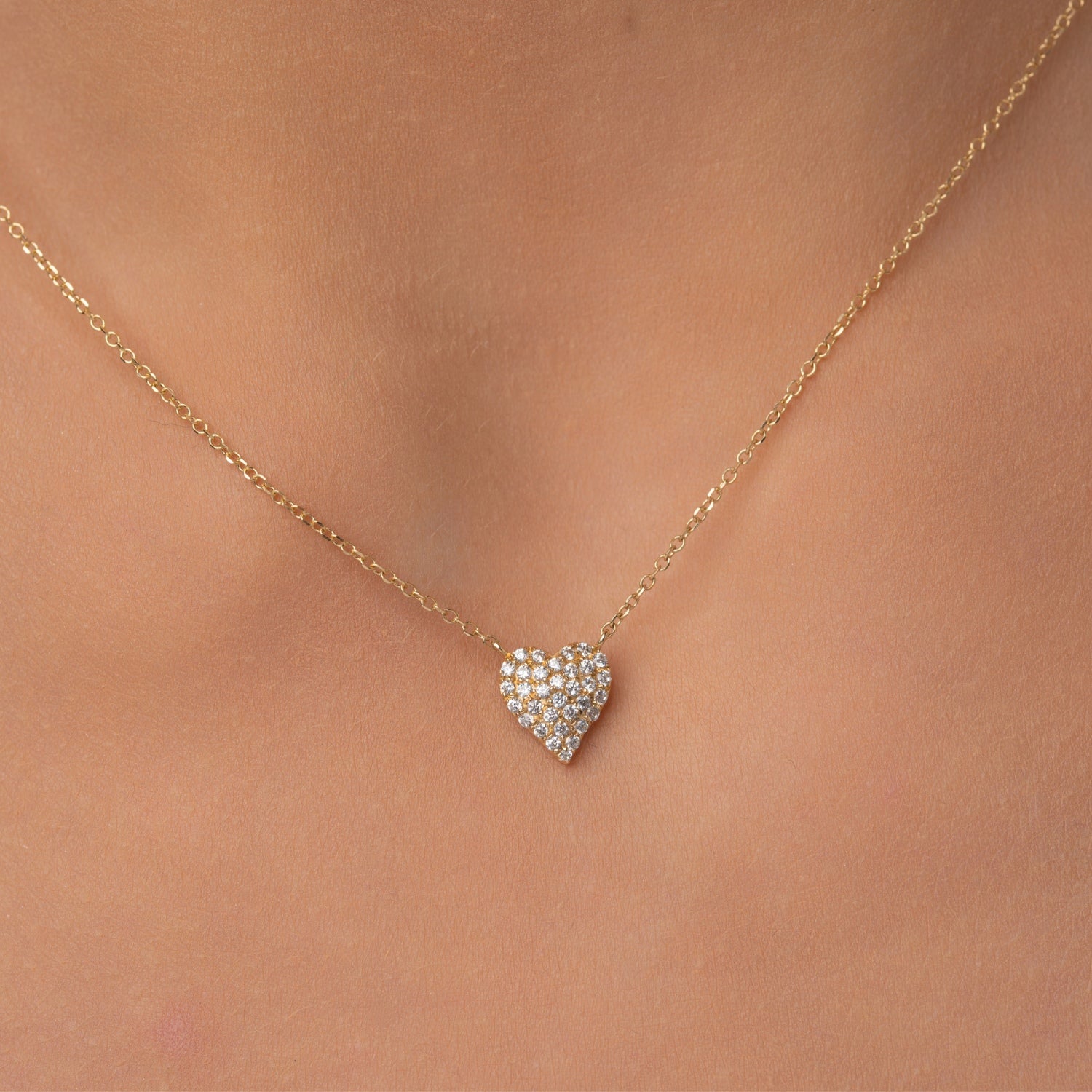 Diamond Pavé Heart Necklace