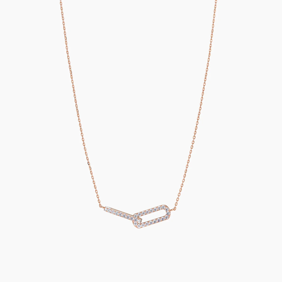 Infinity Interlinked Diamond Necklace in White Gold