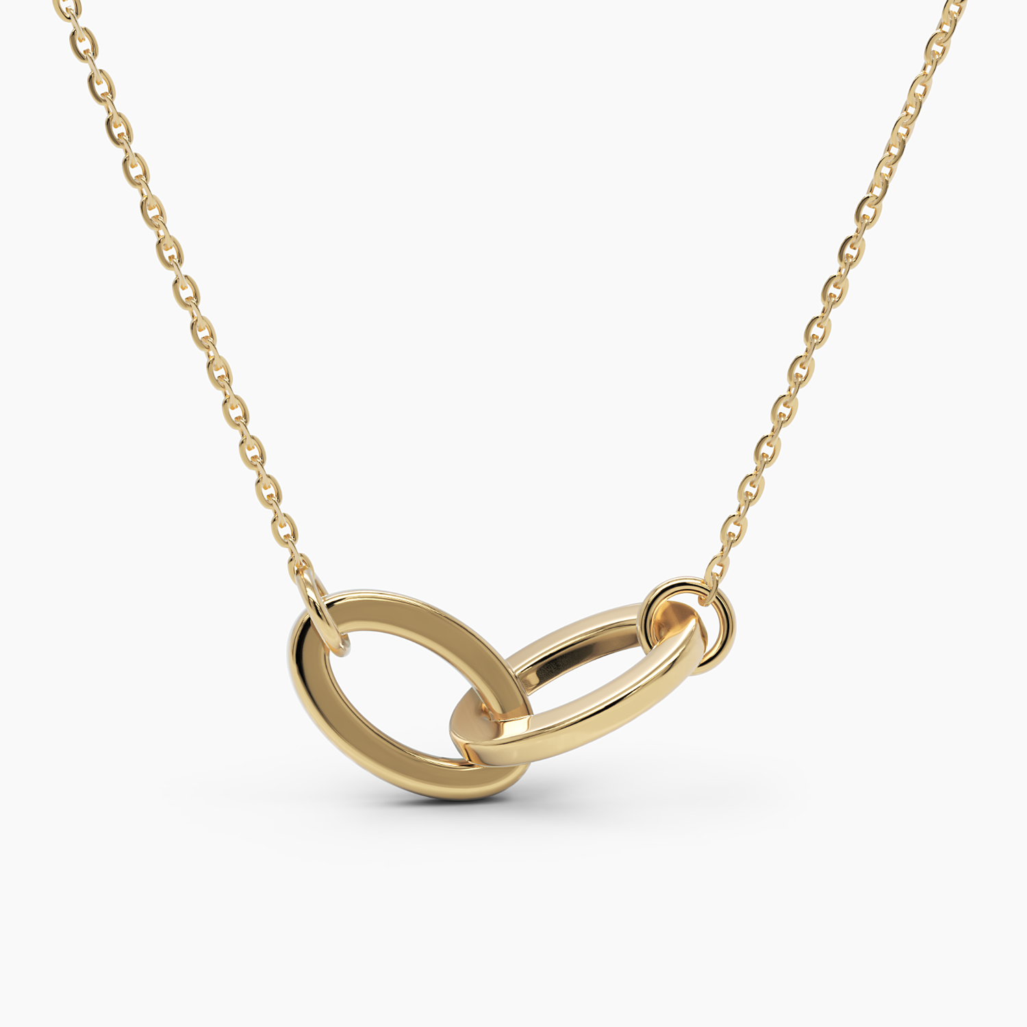 Interlinked Oval Circle Necklace
