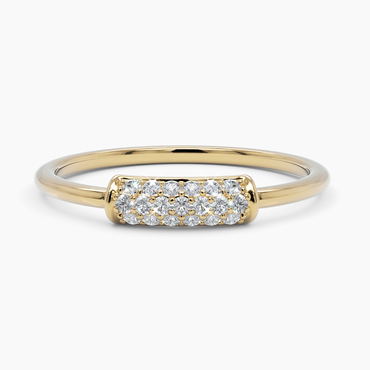 Dainty Pavé Diamond Ring