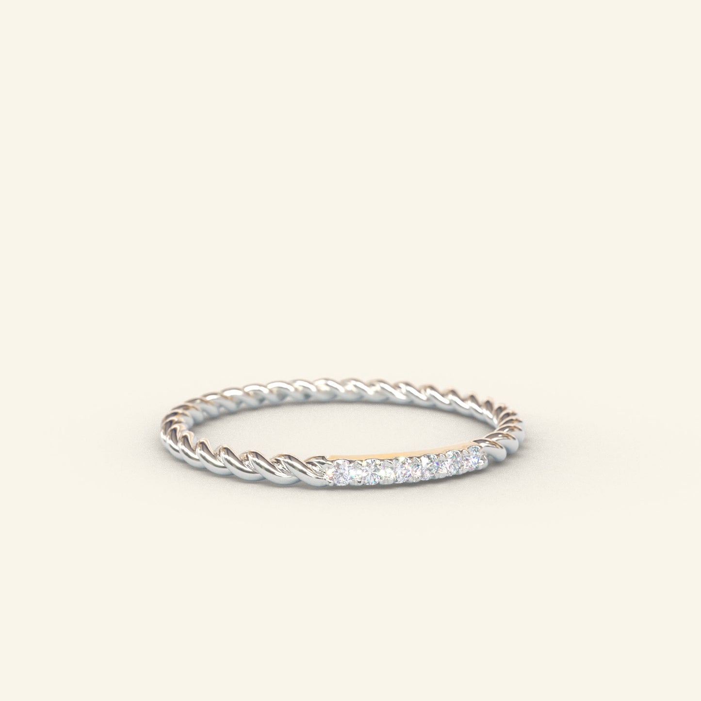 Dainty Twisted Diamond Ring
