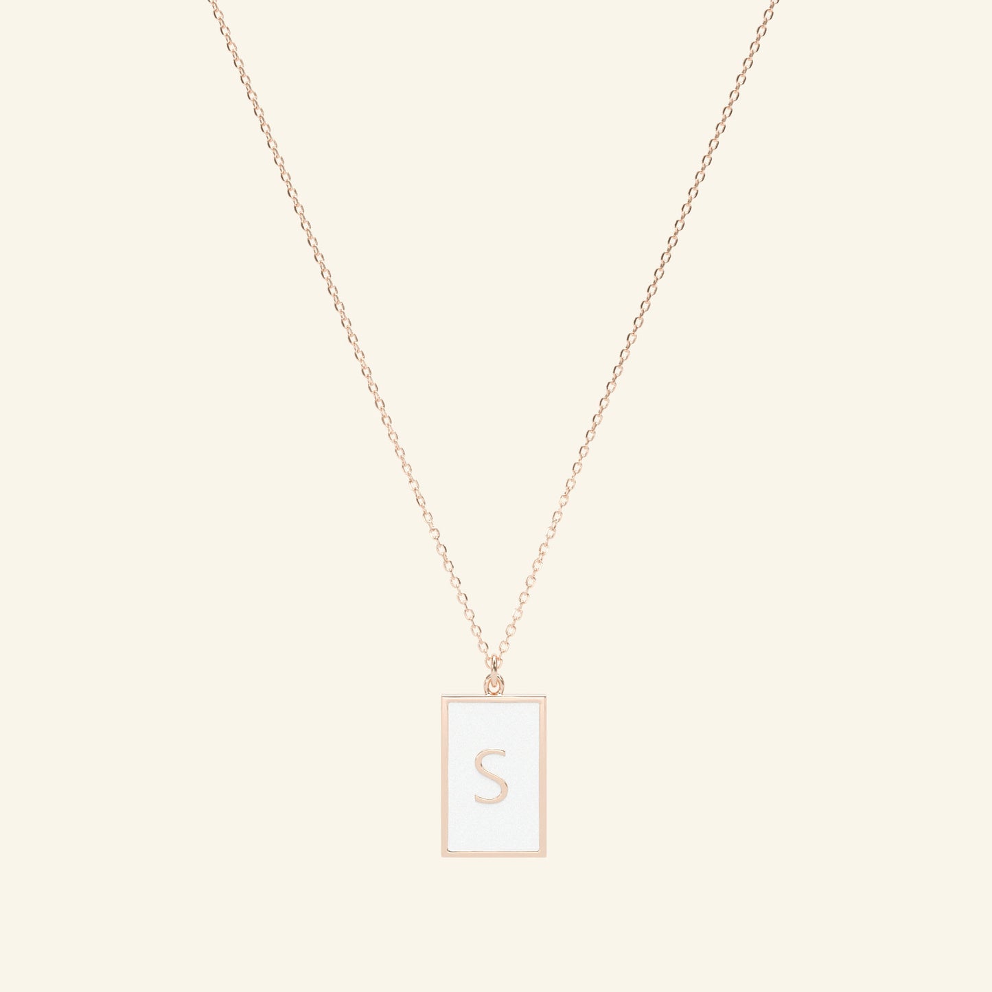 Enamel Letter Necklace