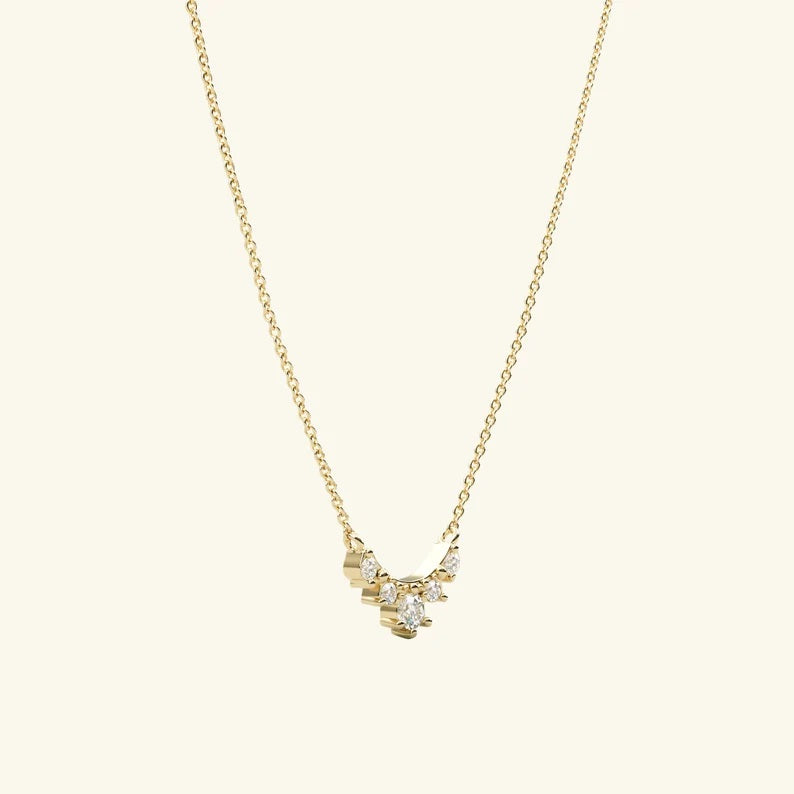 Diamond Cluster Necklace