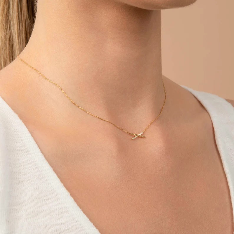 Diamond X Necklace