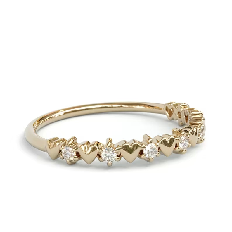 Infinity Diamond Heart Ring