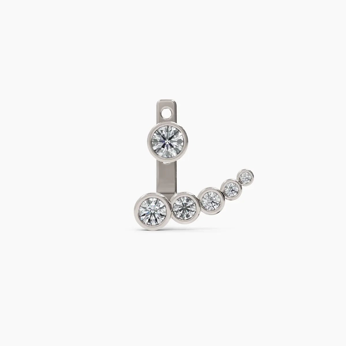 Diamond Earring Jackets in White Gold - Narcissus