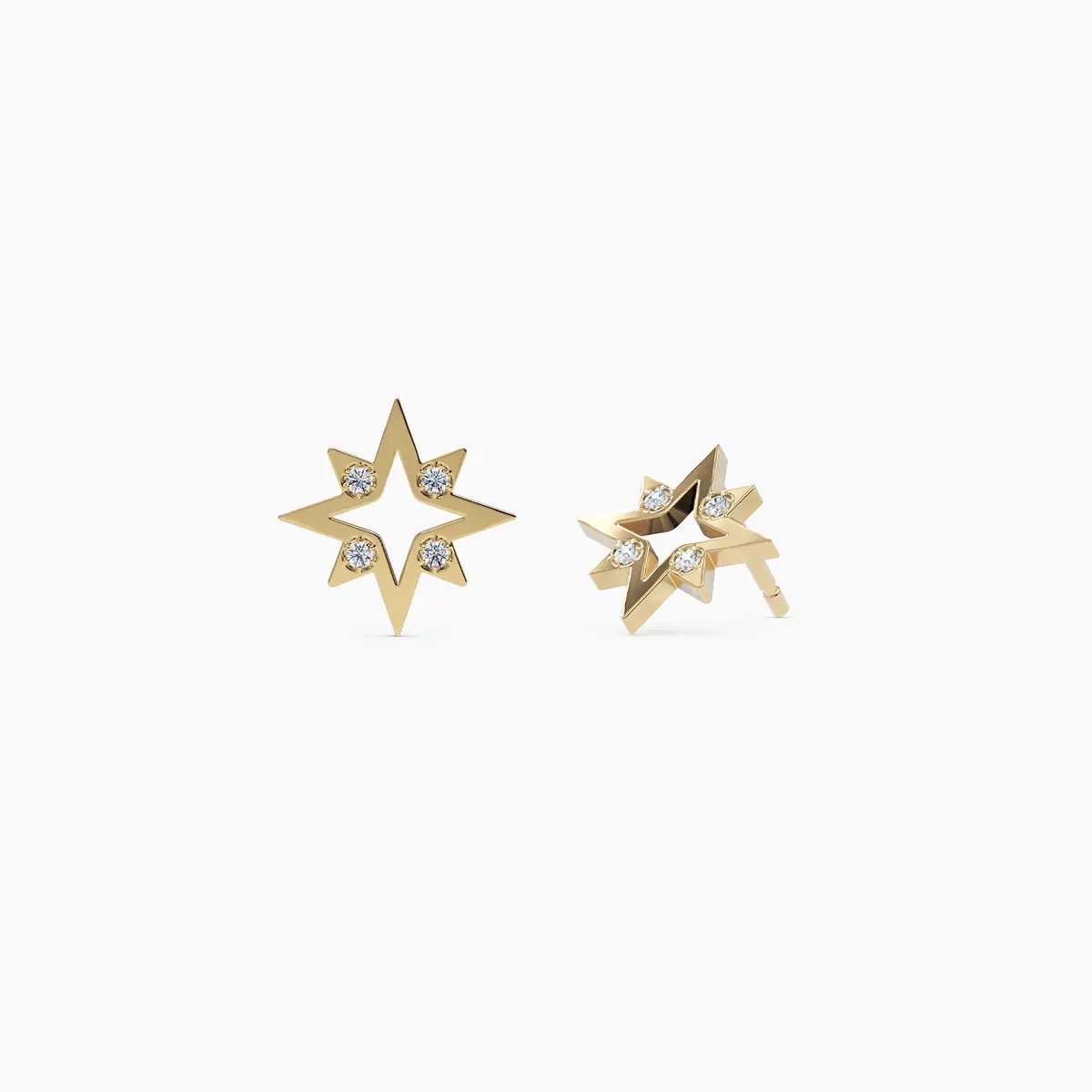 Diamond North Star Earrings - Narcissus