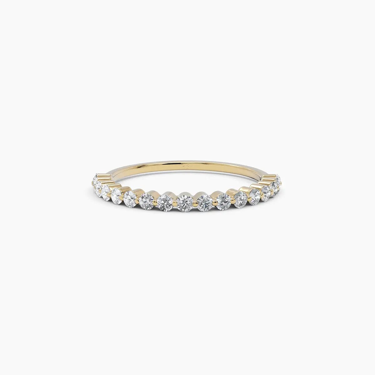 yellow gold diamond eternity band crafted in 14k yellow gold, featuring a continuous row of sparkling diamonds for a timeless and elegant look
