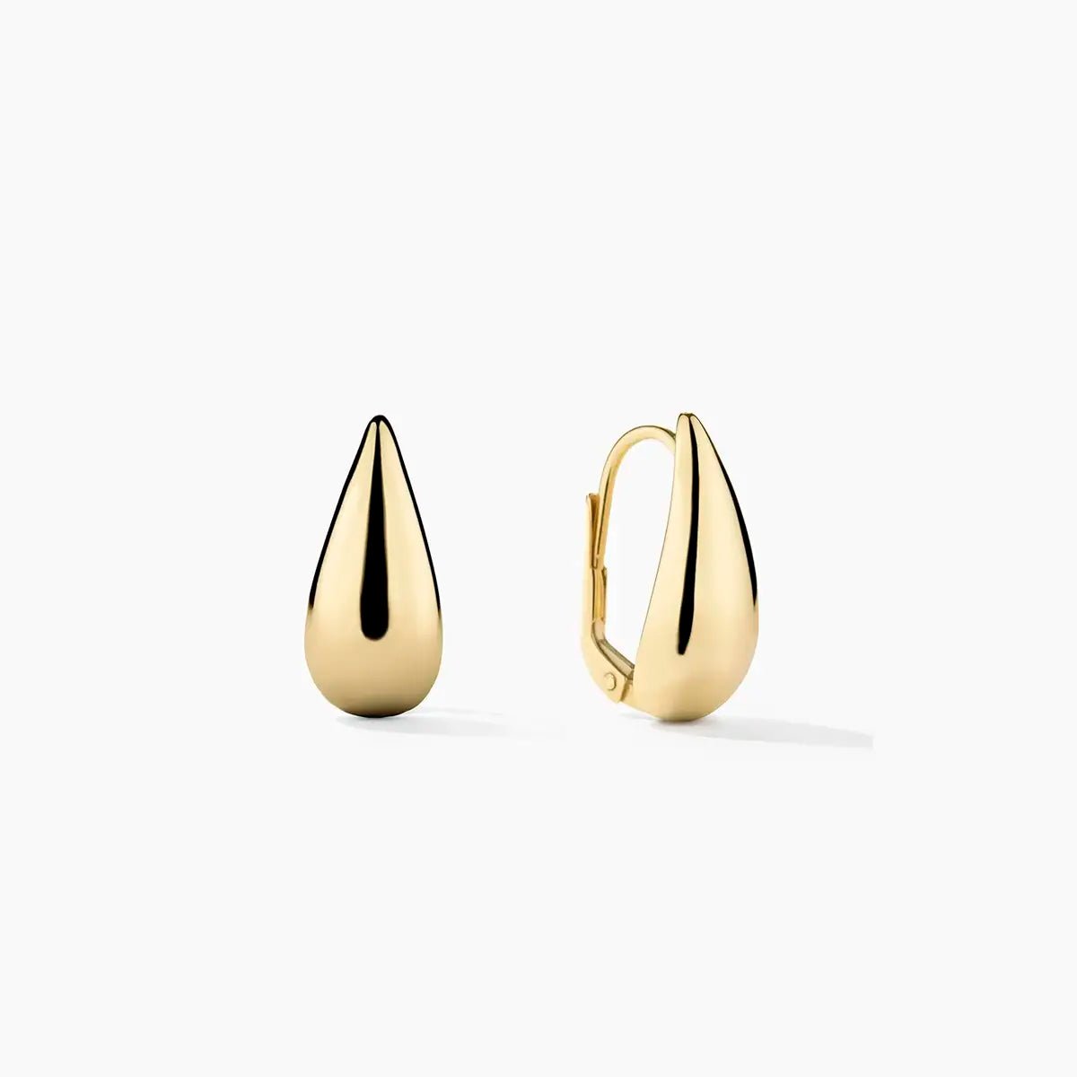 Large Teardrop Hoop Earrings - Narcissus