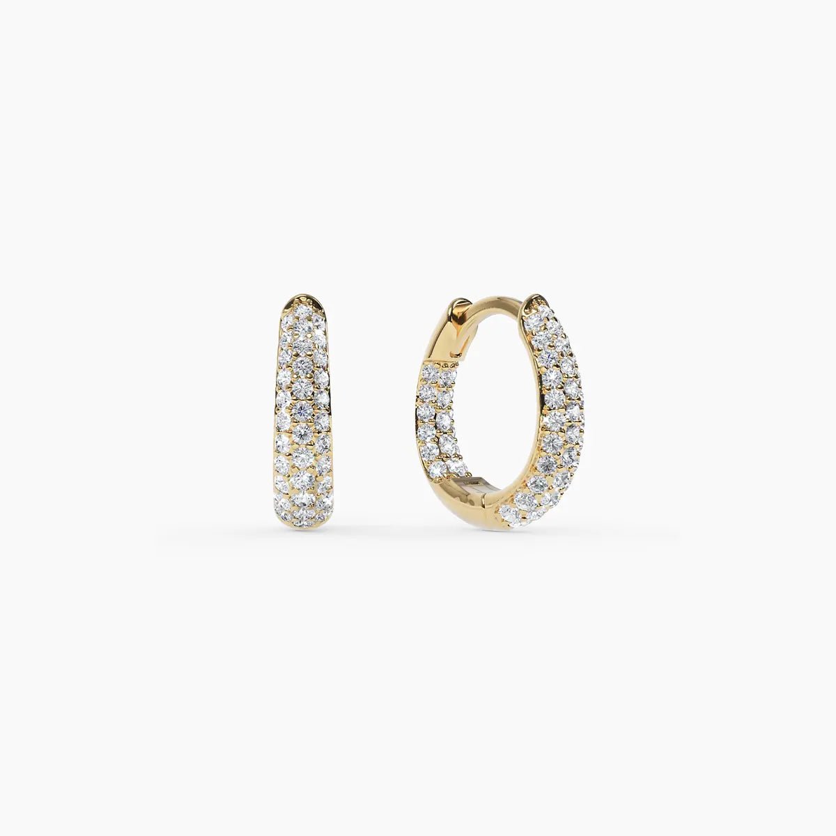 Pavé Diamond Teardrop Hoop Earrings - Narcissus