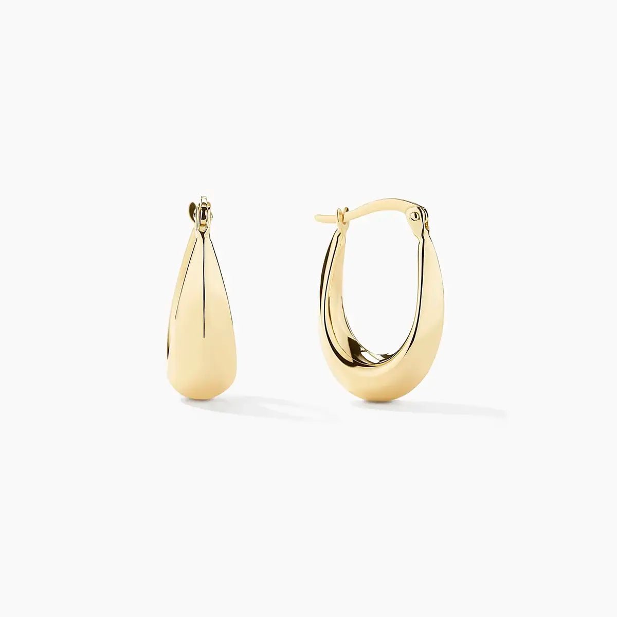 Tapered Teardrop Hoop Earrings - Narcissus