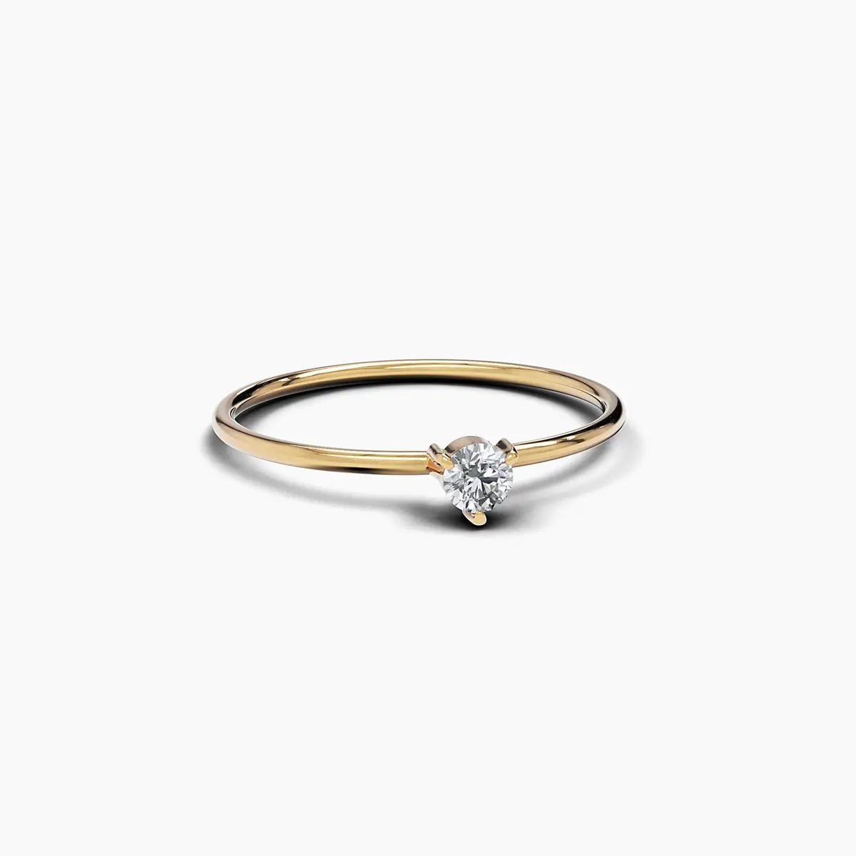 Thin Solitaire Diamond Ring - Narcissus