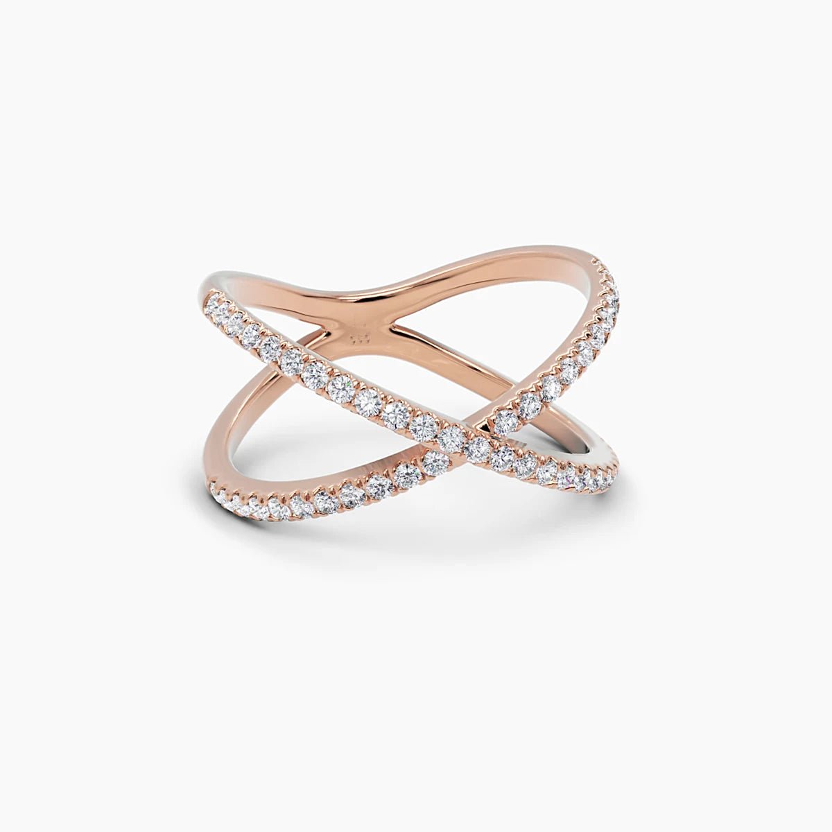 X Pavé Diamond Ring - Narcissus