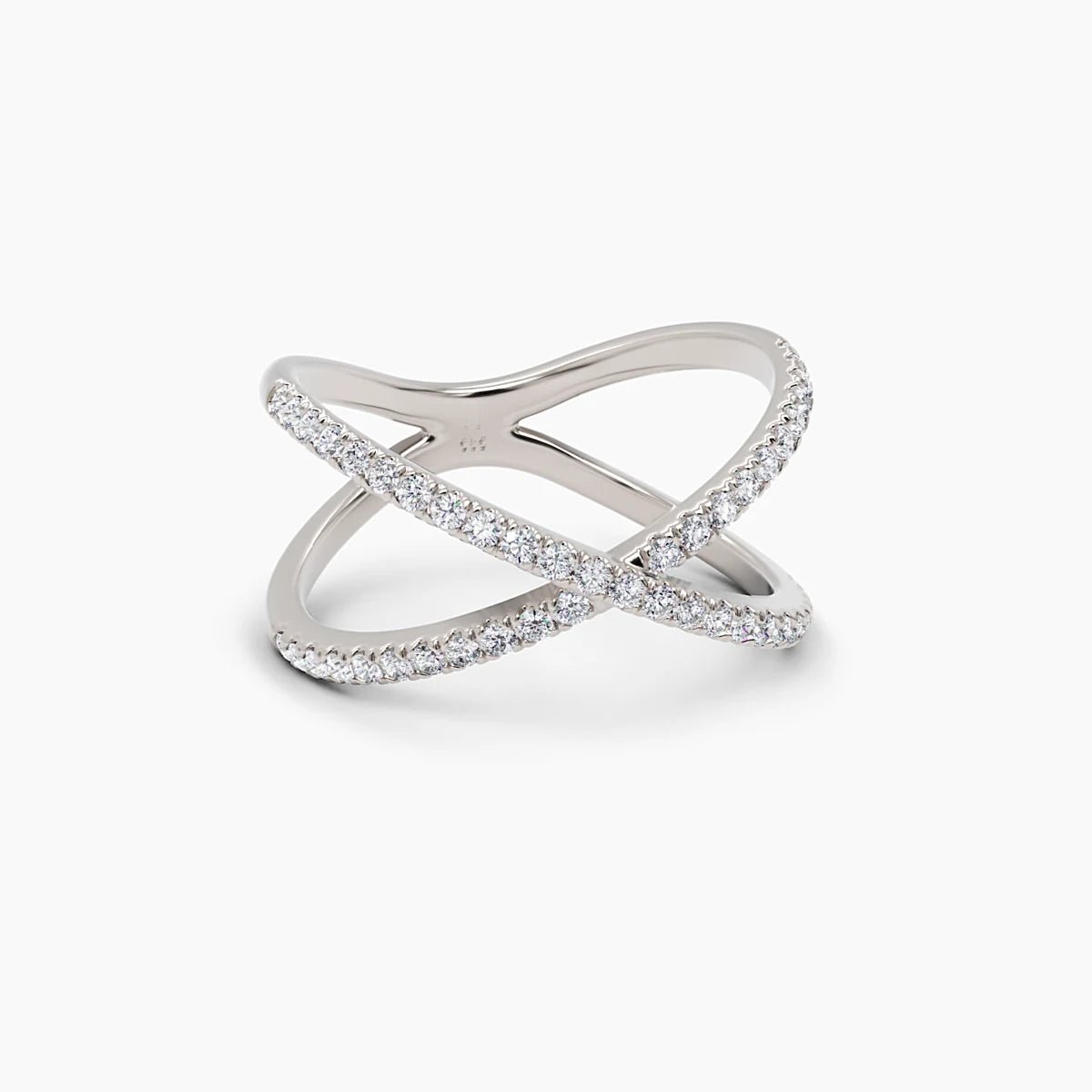 X Pavé Diamond Ring - Narcissus