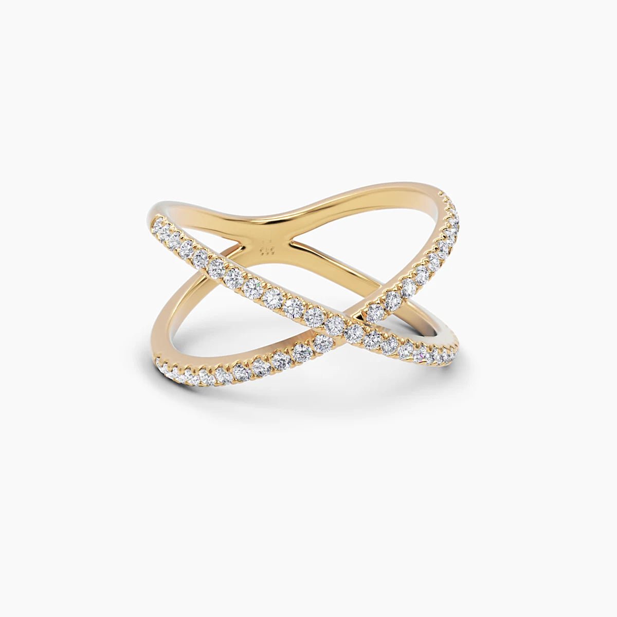 X Pavé Diamond Ring - Narcissus