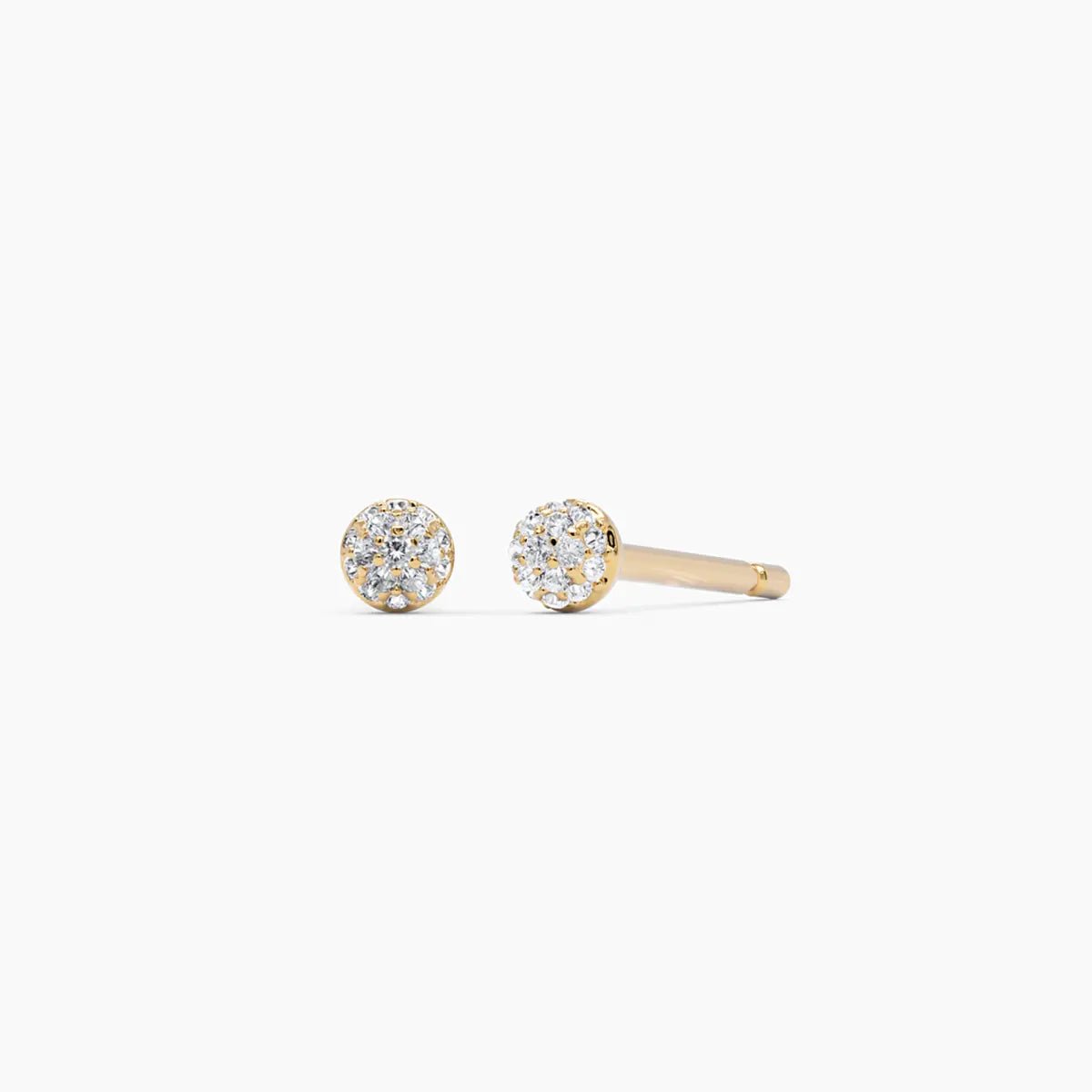 Pavé Diamond Stud Earrings - Narcissus