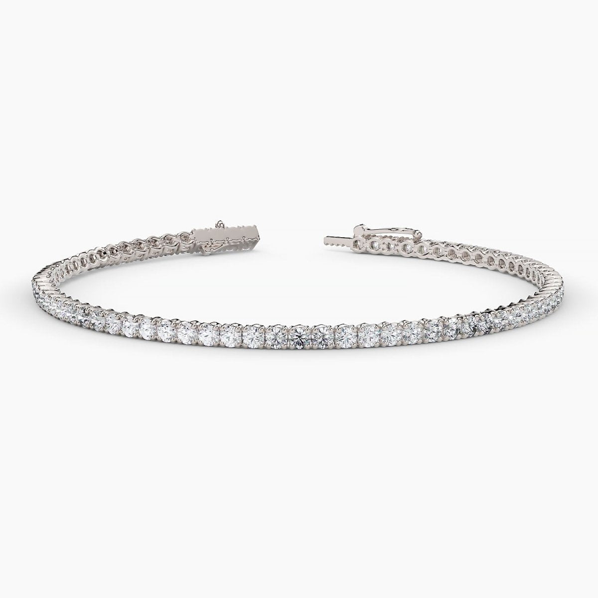 Lab Grown Diamond Tennis Bracelet, 3.50ctw, 14k White Gold - Narcissus