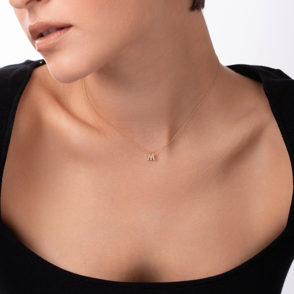 Diamond Initial Necklace - Narcissus