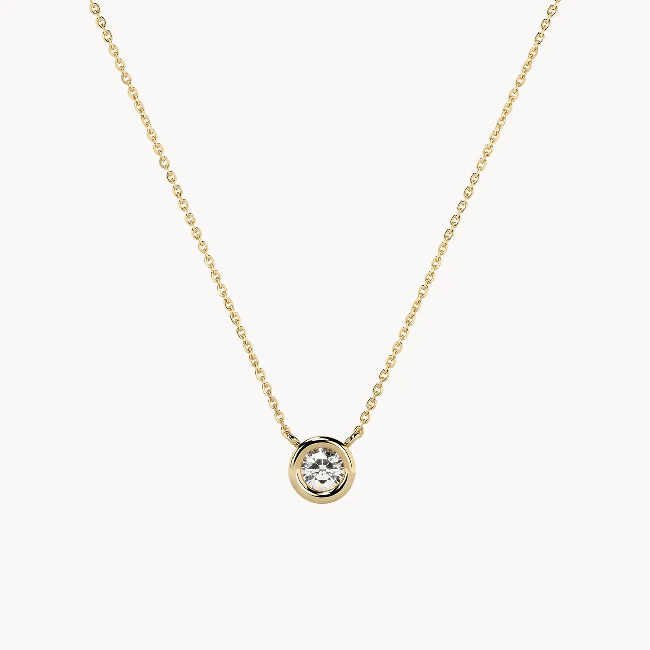 Diamond Bezel Necklace - Narcissus
