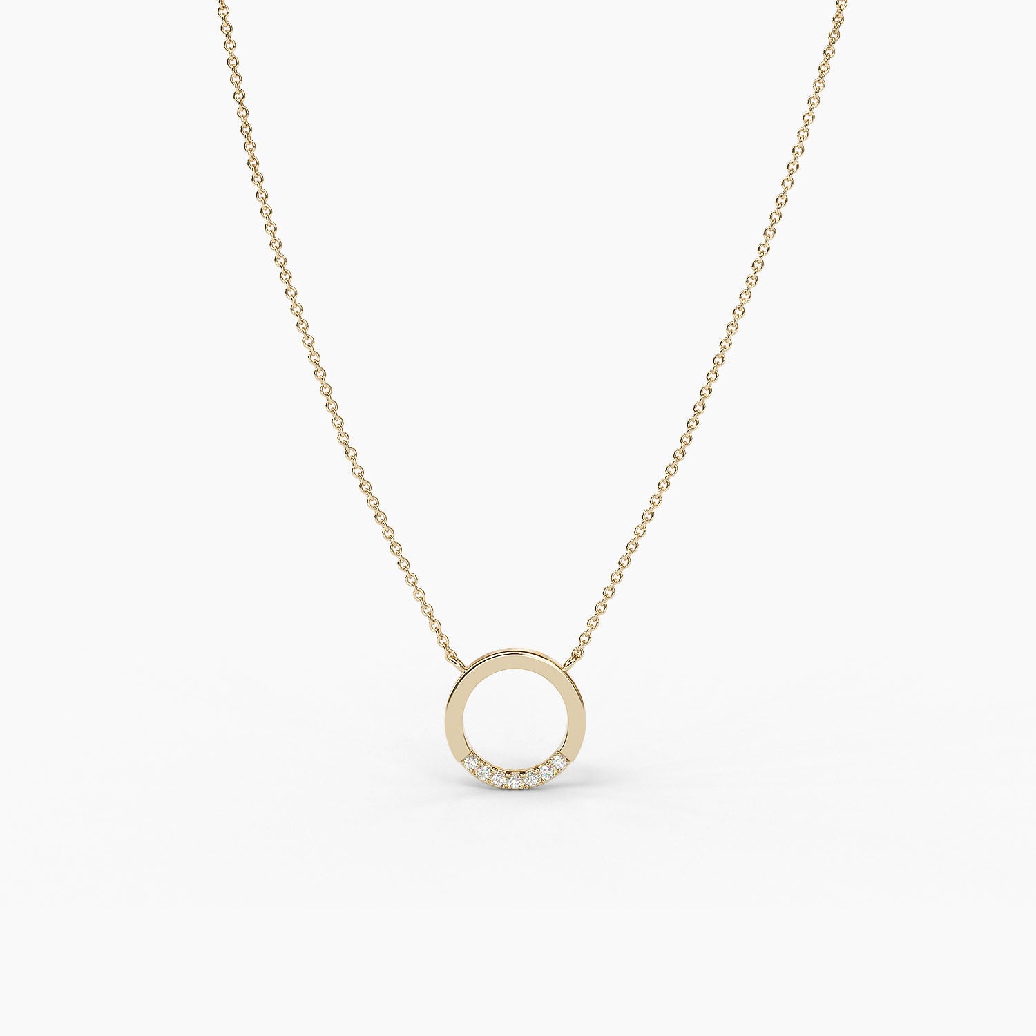 Diamond Karma Circle Necklace