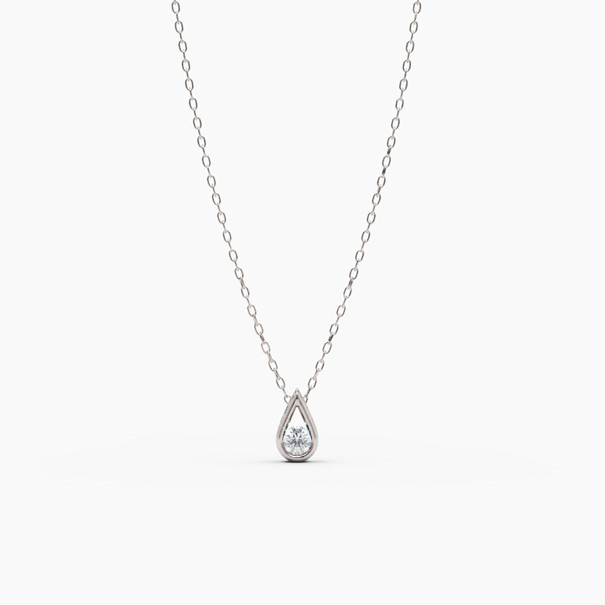 Teardrop Floating Necklace - Narcissus