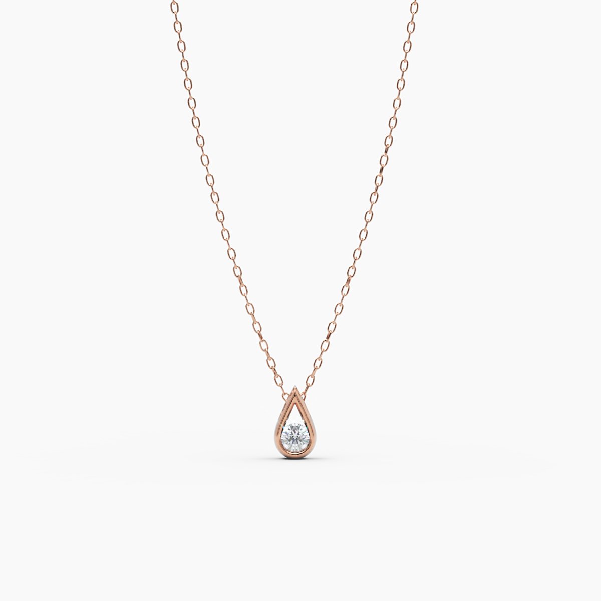 Teardrop Floating Necklace - Narcissus