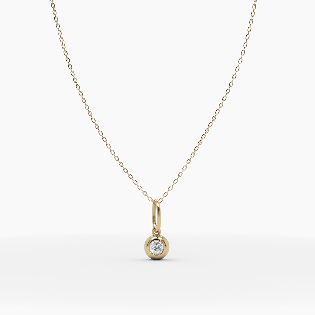 April Birthstone Diamond Necklace - Narcissus