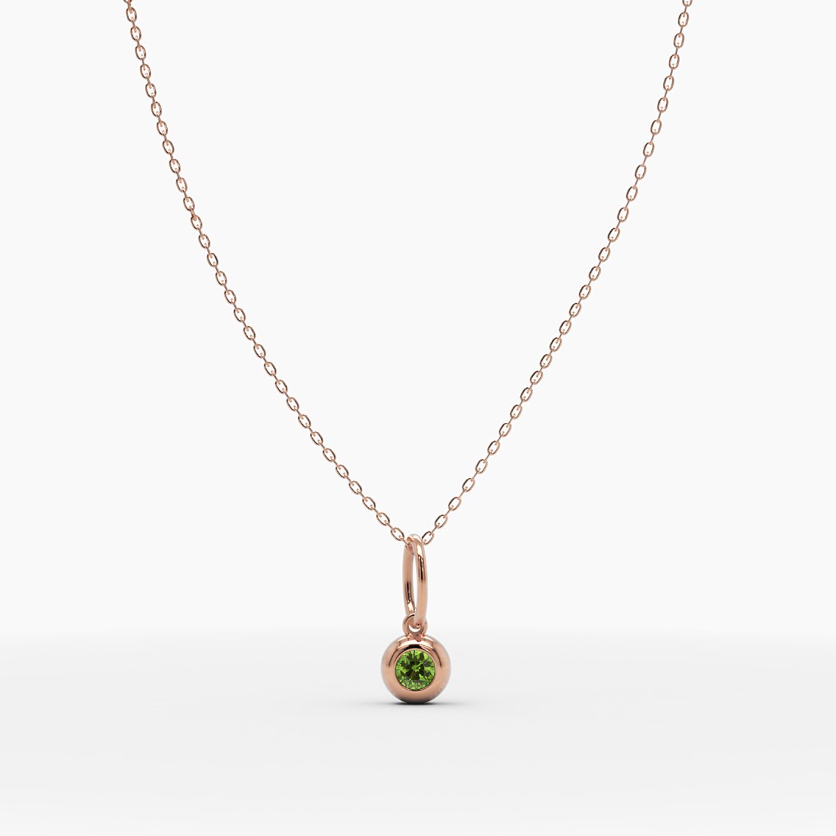 August Birthstone Peridot Necklace - Narcissus