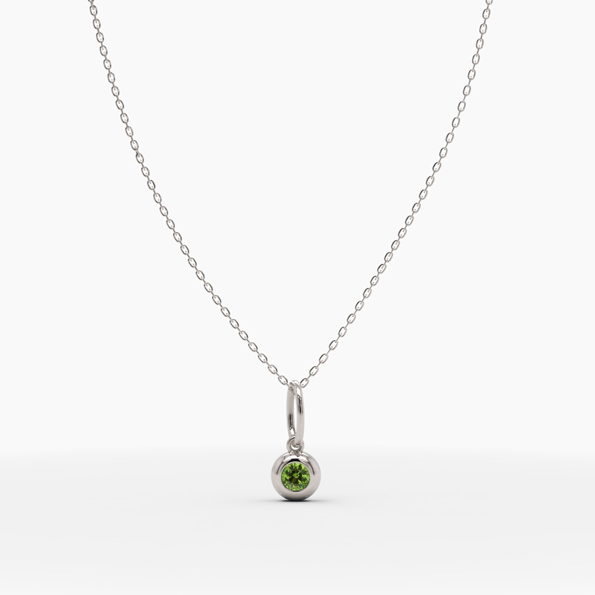 August Birthstone Peridot Necklace - Narcissus