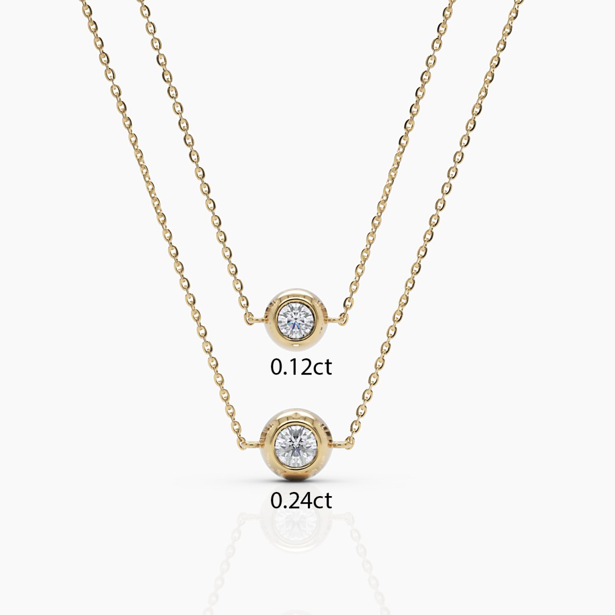 Two - Sided Diamond Solitaire Necklace - Narcissus