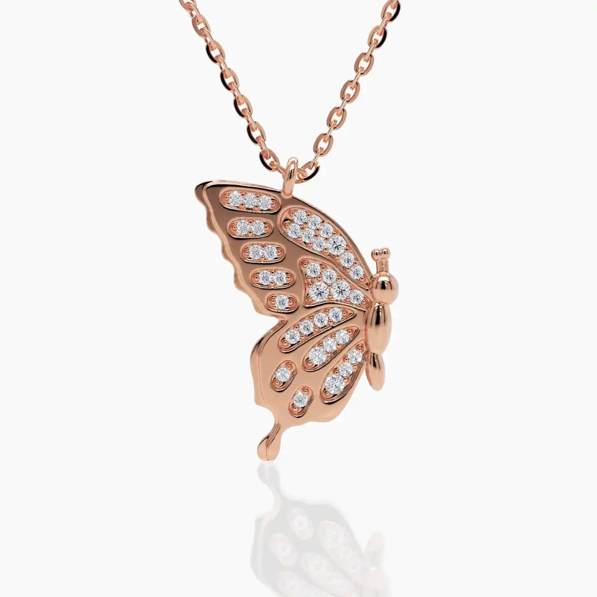 Butterfly Pendant in 14k Yellow Gold - Narcissus