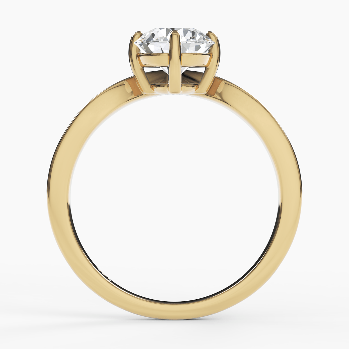 Chevron Solitaire Engagement Ring - Narcissus