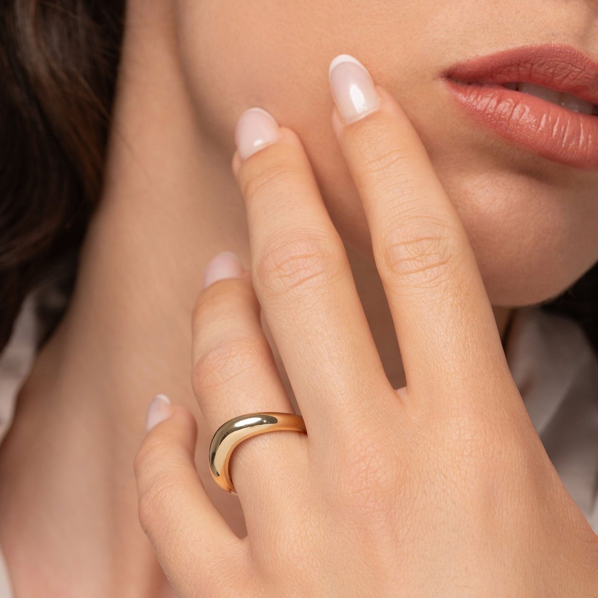 Chunky Wave Dome Ring - Narcissus