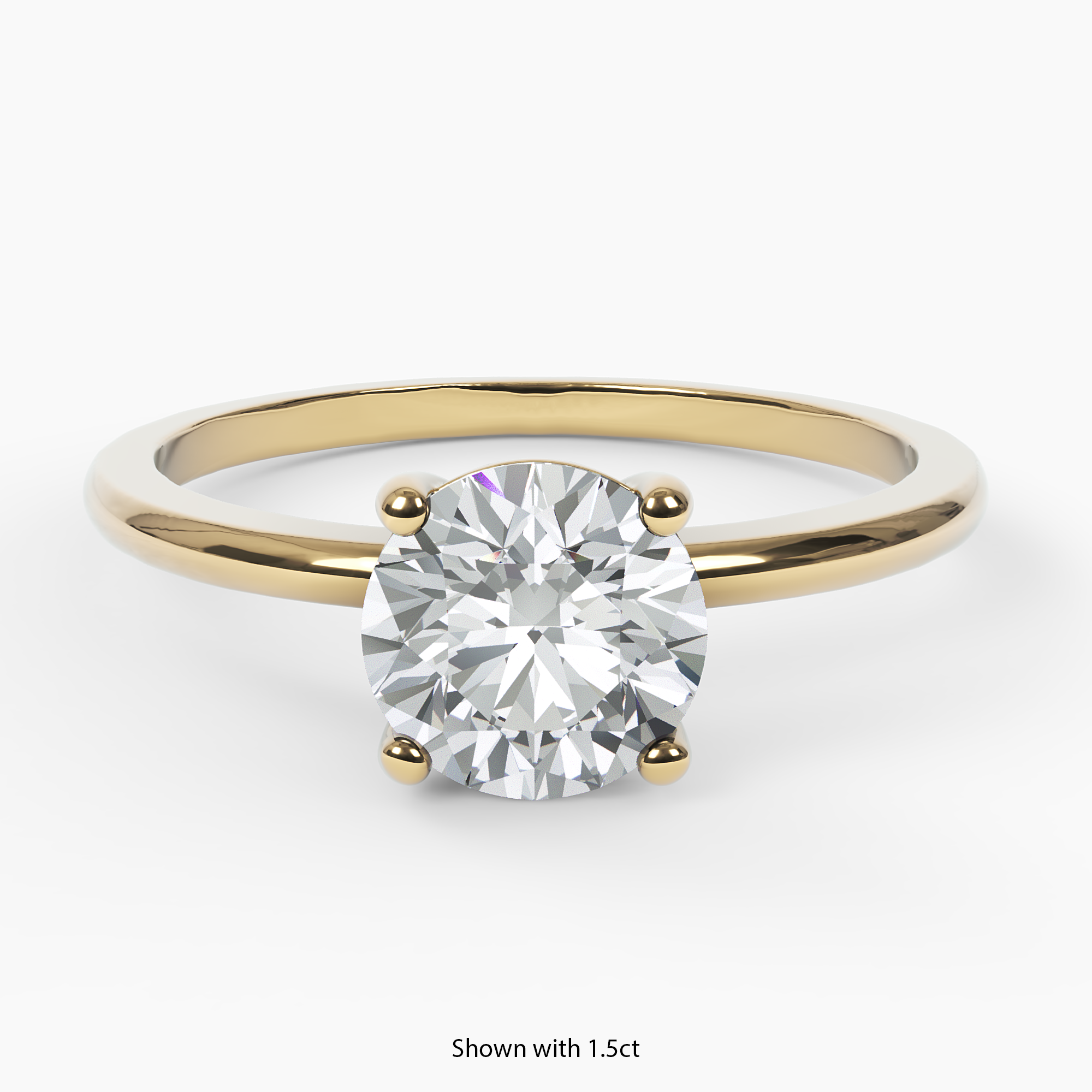 Classic Round Solitaire Engagement Ring - Narcissus