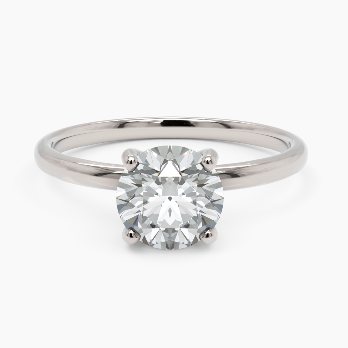 Classic Solitaire Diamond Engagement Ring - Narcissus