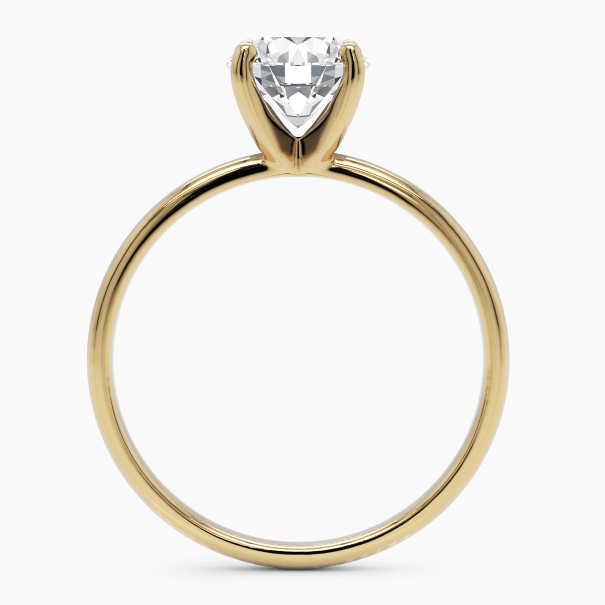 Classic Solitaire Diamond Engagement Ring - Narcissus