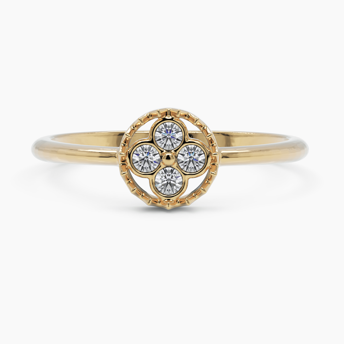 Clover Diamond Ring - Narcissus