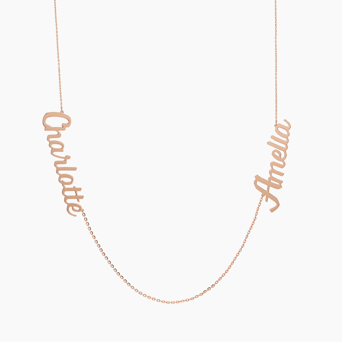 Custom Two Name Necklace - Narcissus