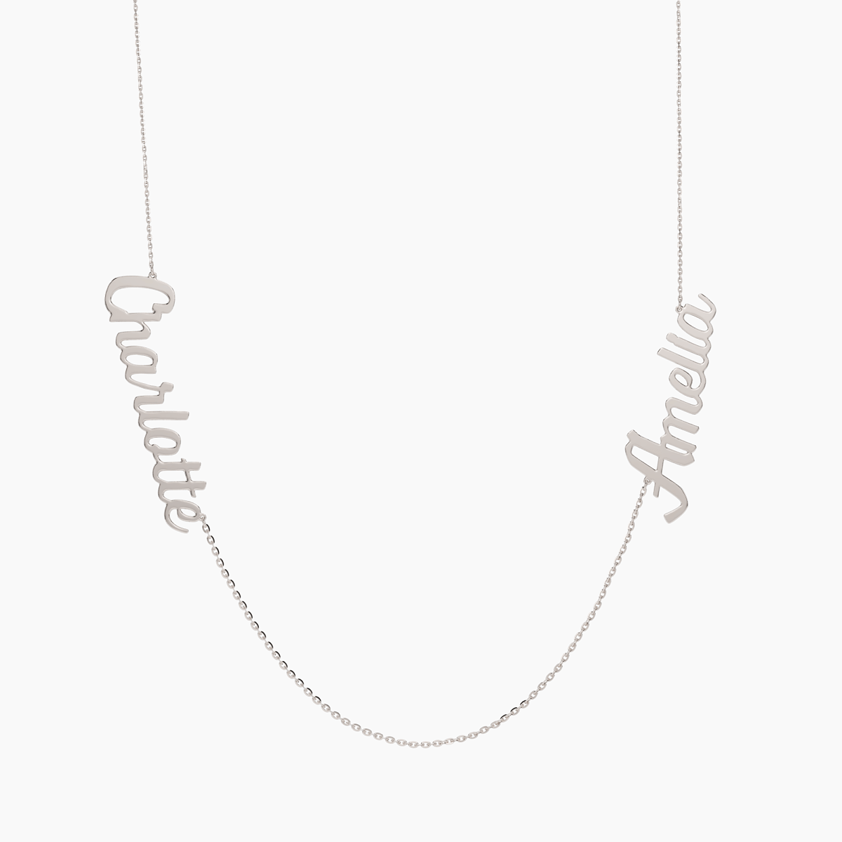 Custom Two Name Necklace - Narcissus