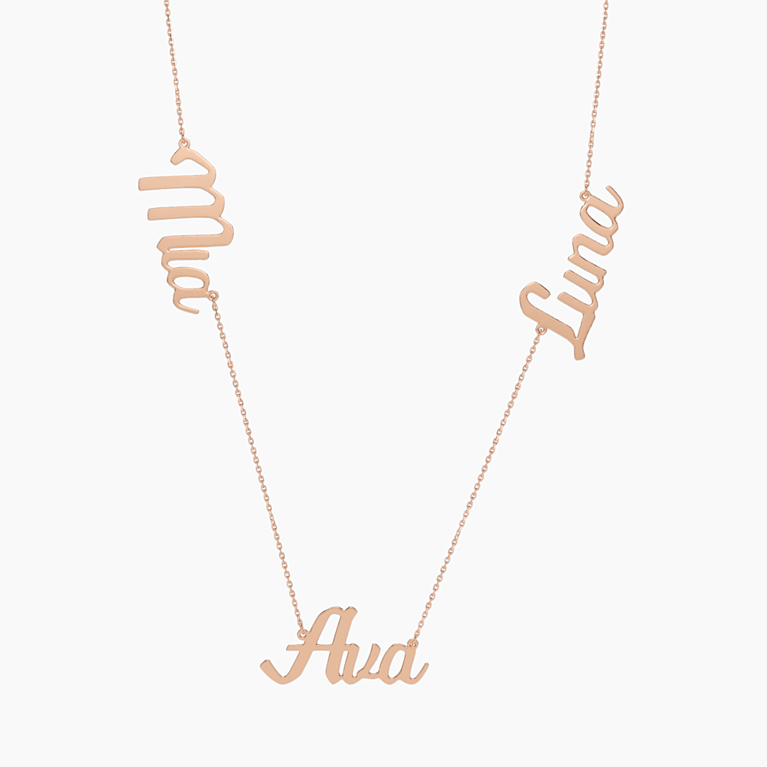 Custom Three Name Necklace - Narcissus