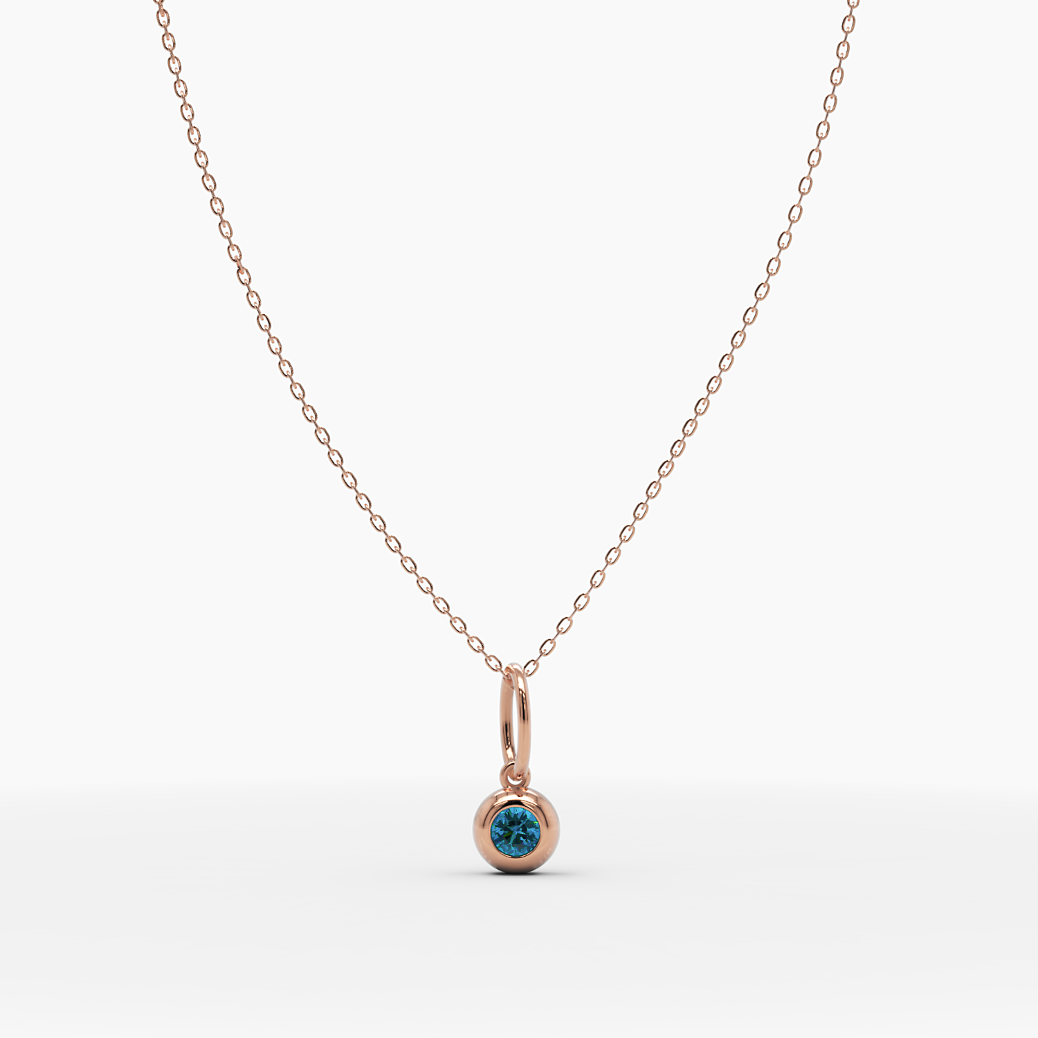 December Birthstone London Blue Necklace
