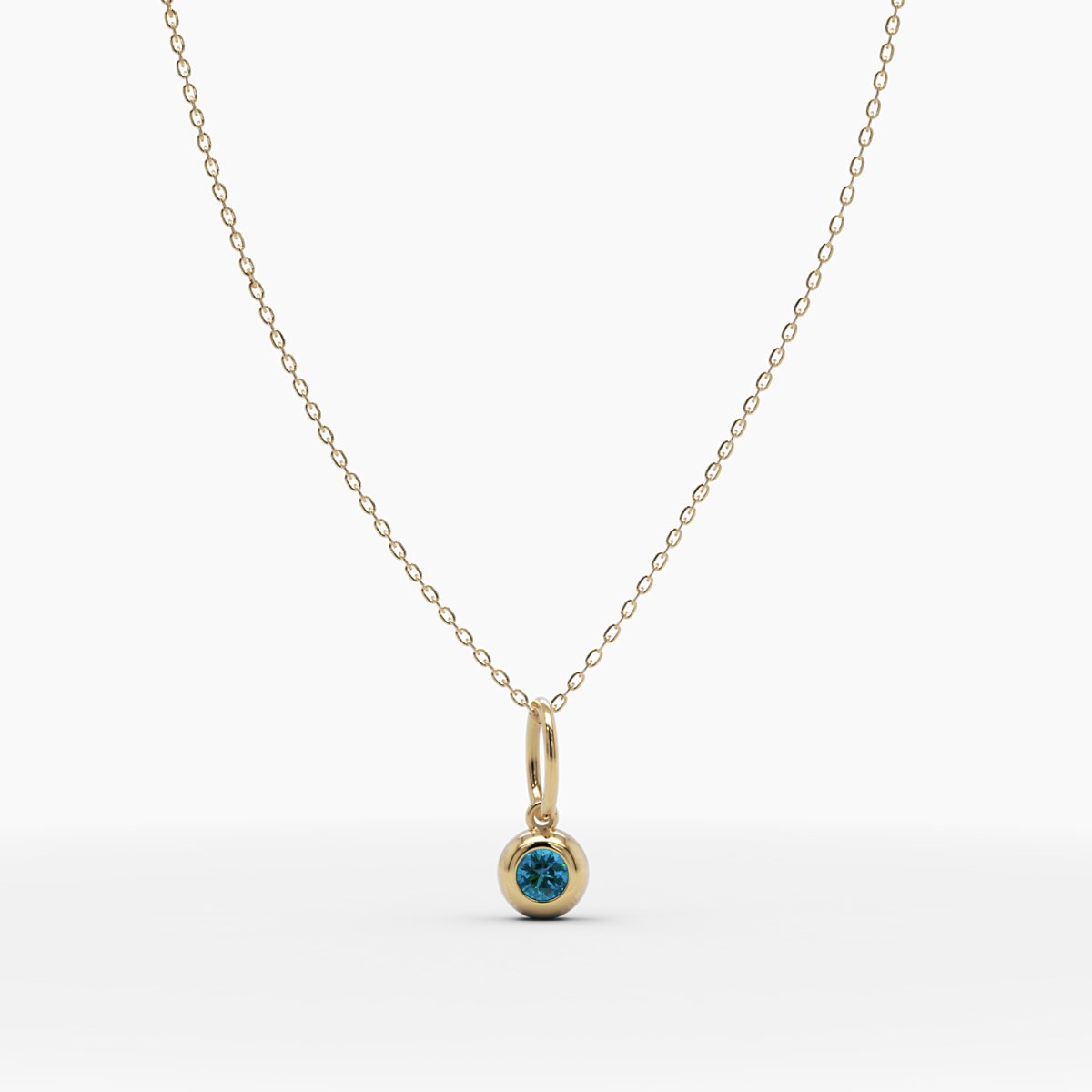 December Birthstone London Blue Necklace - Narcissus