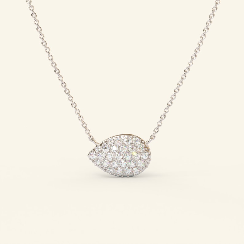 Diamond Pear Pave Necklace