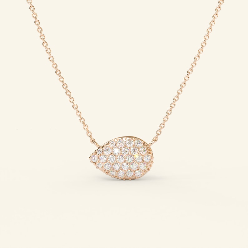 Diamond Pear Pave Necklace