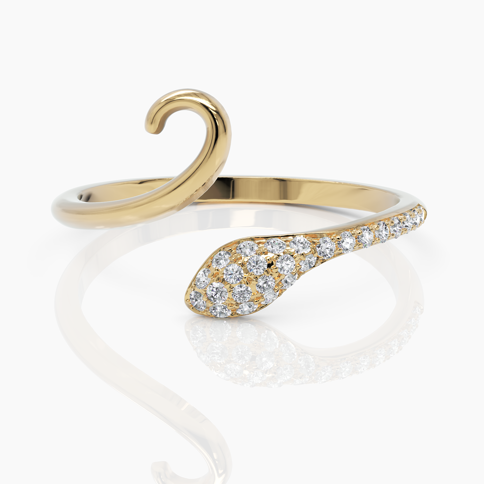 Diamond Snake Ring - Narcissus