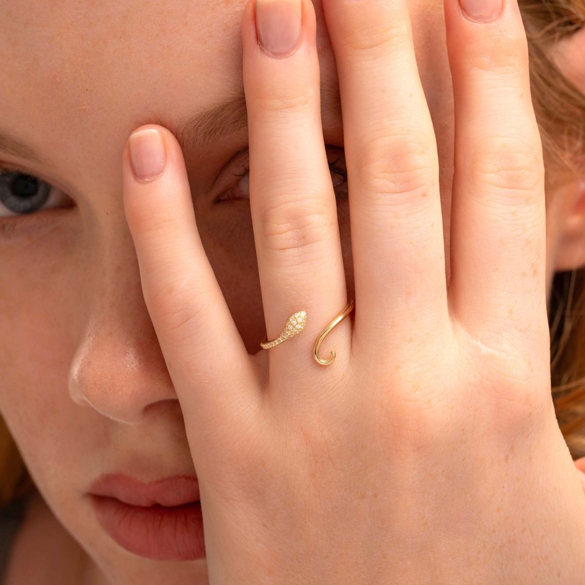 Diamond Snake Ring - Narcissus