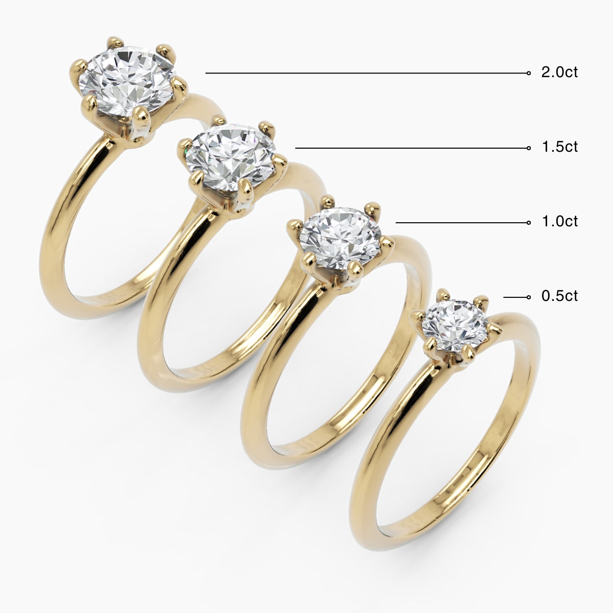 Diamond Crown-Set Engagement Ring - Narcissus