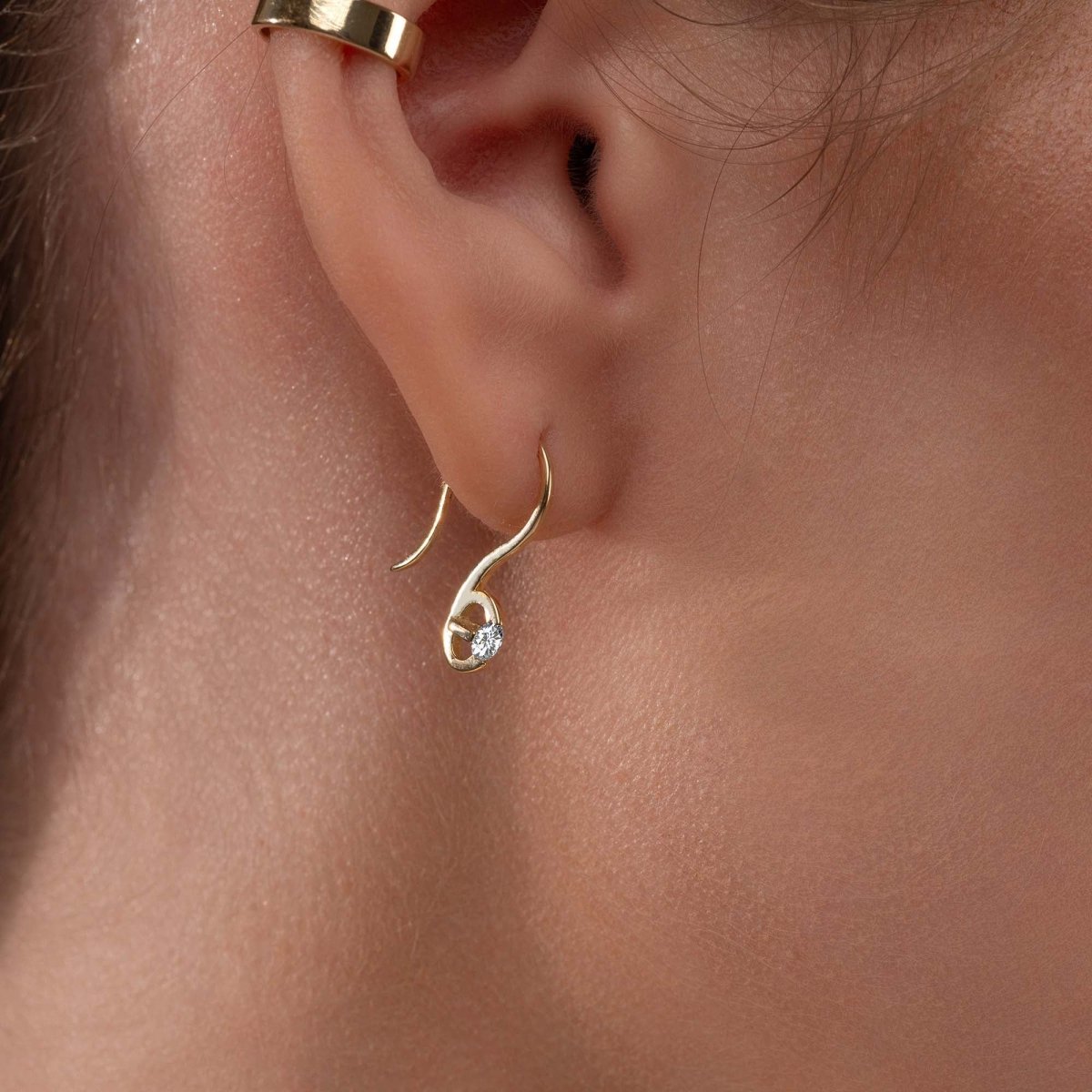 Diamond Droplet Earrings - Narcissus