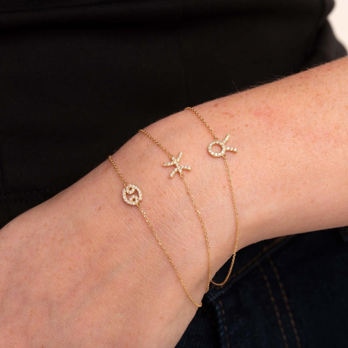 Diamond Zodiac Sign Bracelet - Narcissus