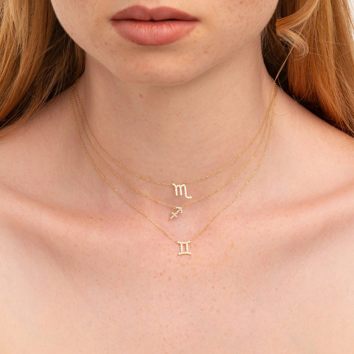 Diamond Zodiac Sign Necklace - Narcissus